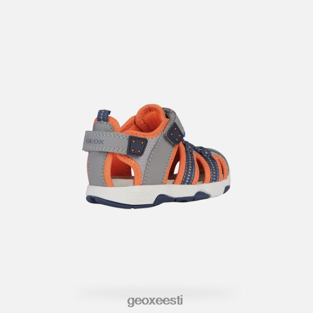 hall/fluooranž ZZ2TH21435 Geox sandal multy väikelaps