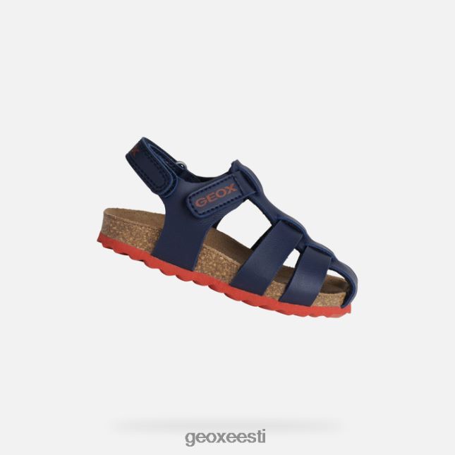 mereväe/punane ZZ2TH21532 Geox sandaalkriidist väikelaps